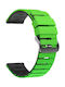 Силиконова каишка Hybrid Xiaomi Watch S5 46mm Xiaomi Watch 5 47mm Лайм Зелен Черен