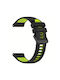 Silicone Strap Cross Texture Two-Tone Xiaomi Watch S5 46mm Xiaomi Watch 5 47mm Black+Lime Green