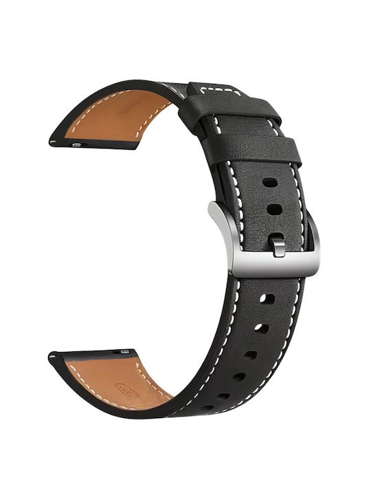 Кожена Каишка OnePlus Watch 2R 47mm/OnePlus Watch 2 47mm Черна