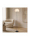 Keskor Floor Lamp H183xL35cm with Socket for E27 Bulb Black