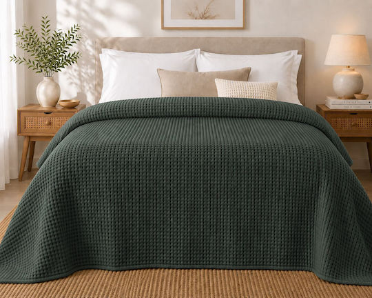 Blanc de Blanc Single Hotel Pique Grey Blanket 170x250cm
