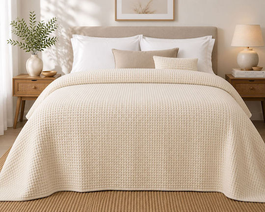 Blanc de Blanc Single Hotel Blanket Pique Beige 170x250cm