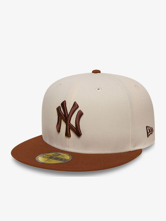 New Era Men Mlb League Essential 59fifty Fitted Cap Light Beige 60951074