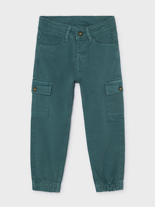 Mayoral Kids Cargo Trousers Dark Green