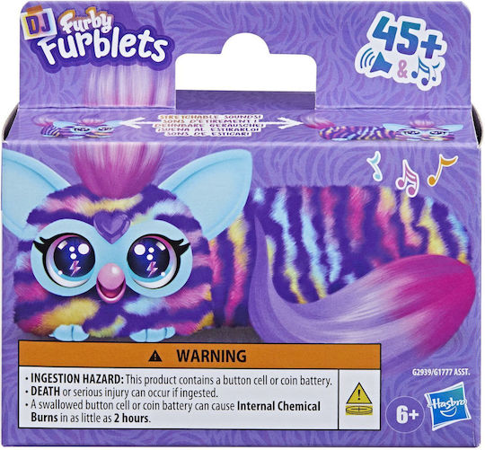 Hasbro Jucărie de Plus Furby Dj Furblets de Ziua Îndrăgostiților cu Mișcare și Sunet pentru 6+ Ani 45 cm