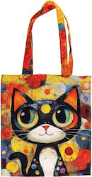 Inspiral Tree Tote Shoulder Bag Fabric Multicolour Kitten