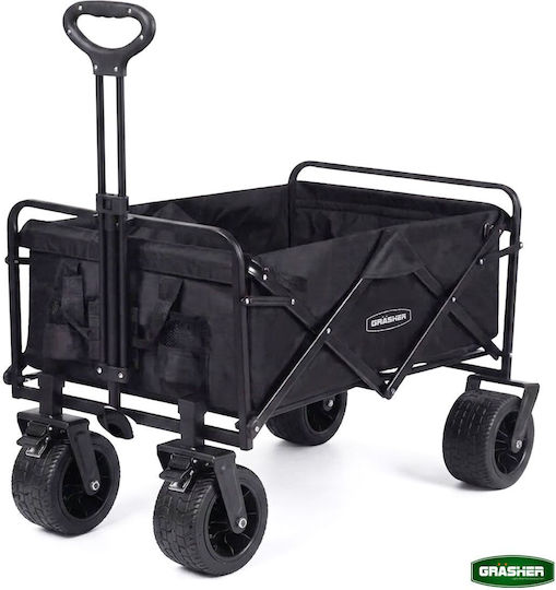 Grasher Транспортна Количка FT1560 Сгъваема За Товар До 150кг В Черен Цвят