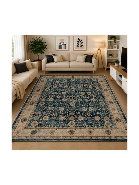 Non-Slip Rectangular Grey Rug 120x180cm