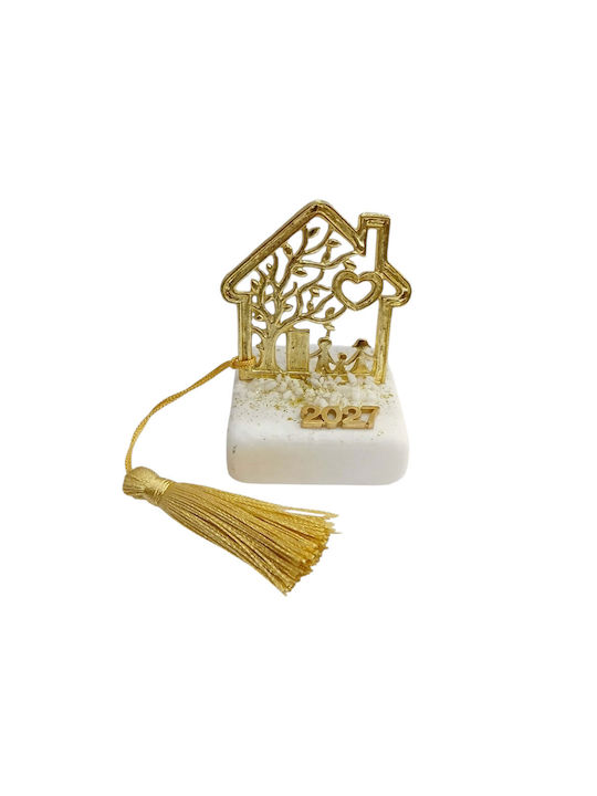 Kalliopi Silver Tabletop New Year's Lucky Charm Home Gold From Stone 2027 5x8cm