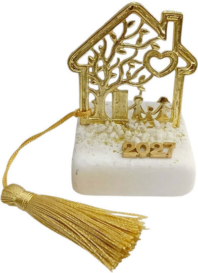 Kalliopi Silver Tabletop New Year's Lucky Charm Home Gold From Stone 2027 5x8cm