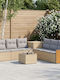 Zweisitziges Outdoor-Sofa aus Rattan mit Kissen