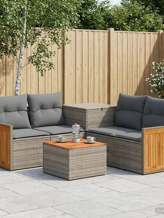 Zweisitziges Outdoor-Sofa Rattan mit Kissen