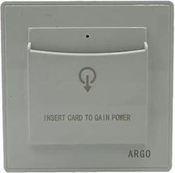 Argo Recessed Card Wall Switch with White Frame Argo Recessed Card Wall Switch with White Frame