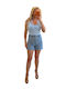 Irene Vilou Bodysuit Light Blue Lace