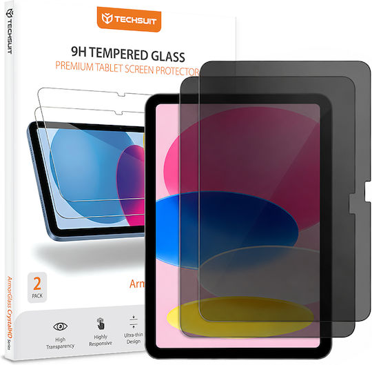 Techsuit Armorglass Crystalhd Протектор за Екран Опаковка 2 Броя Ipad 10 2022 10.9 11 2025 Privacy
