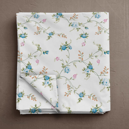 Isadore Lorraine Fresh Line Bettlaken Set Einzel 160x260cm Spring-bouquet-Blau (3Stücke)