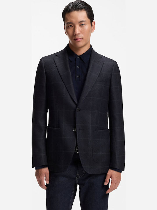 H-Hutson Winter Men’s Suit Jacket Slim Fit Blue