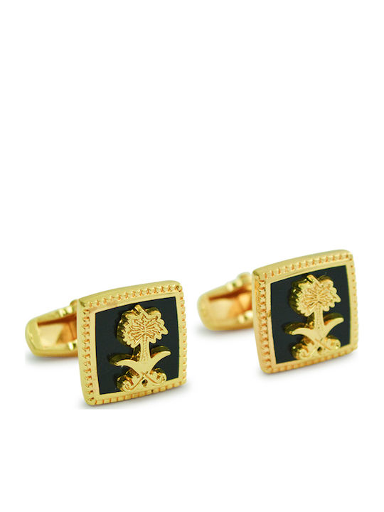 GW Cufflinks Made of Gold in Black Colour