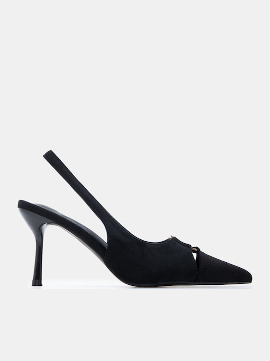 Luigi Spitze Zehe Pumps mit Hochem Absatz Schwarz