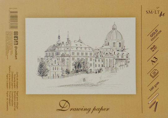 Drawing Sketching Paper Smlt A3 160 G/m2 20 Sheets Glued