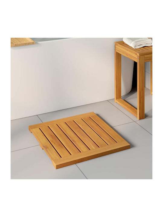 vidaXL Rutschfestes Badematten Holzquadrate 42025267 Braune 50x50cm 2 Stück