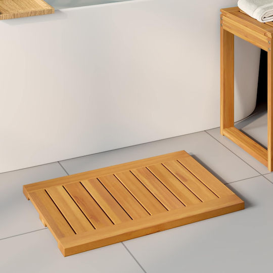 vidaXL Non-Slip Bath Mat Wooden 42025266 Brown 60x40cm 2pcs