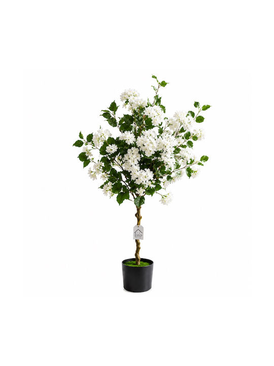 Hortensia Artificială Albă Plantă În Ghiveci 140cm 88325-1