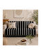 ForHome Four-Seater Sofa Throw Chenille 180x320cm Black