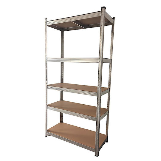 Next Dexion Galvanized Shelving Unit 90x40x200cm with 5 Shelves Total Load Capacity 875kg