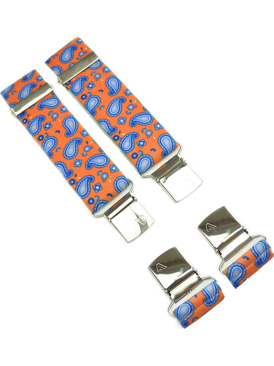 Orange Suspenders Plaids Victoria Blue Orange
