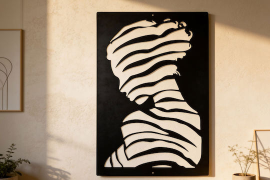 Decorative Silhouette Black Metal 60x40cm
