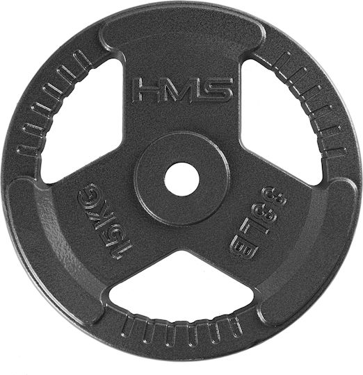 HMS Strength Training Plate 1 x 15kg Ø31mm With Handles