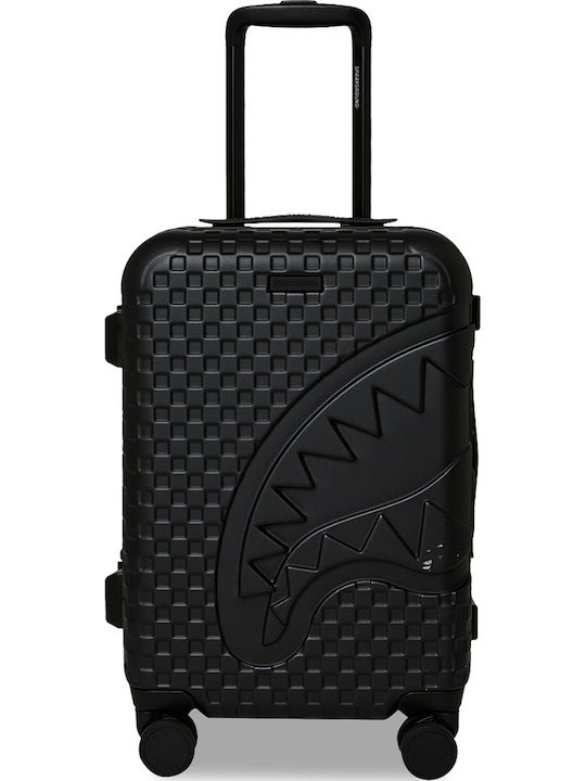 Sprayground Raised Check Cabin Hard Black Suitcase Height 55cm