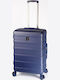Beverly Hills Polo Club Medium Hard Blue Suitcase 65cm Height