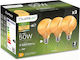 3x LED Glühbirne E27 Kugel G95 6w = 50w 660lume...