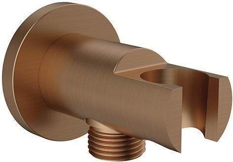 Spiral Water Supply Round Phone Holder Brushed Rose Gold