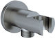Spiral Water Supply Round Telephone Holder Gun Metal Light