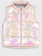 Kids Quilted Sleeveless Short Iridescent Jacket