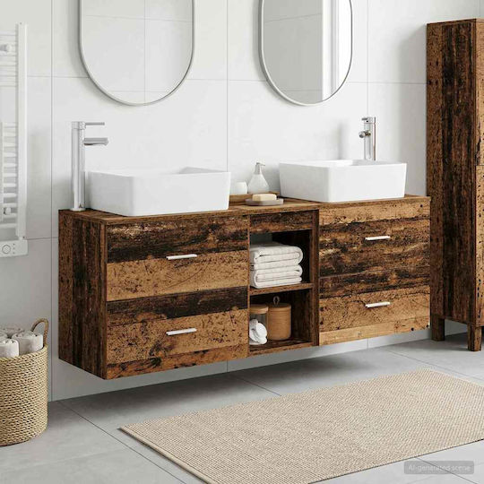 vidaXL Bathroom Vanity Unit Without Sink M53xD34.5xH63cm Old Wood