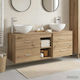 vidaXL Badezimmer Waschtisch-Einheit M49.5xB35xH63cm Eiche