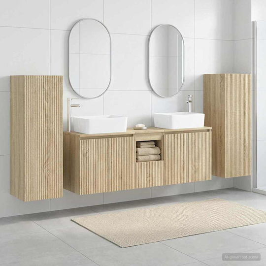 vidaXL 3405995 Πάγκος χωρίς Νιπτήρα Μ33xΒ34.5xΥ100cm Sonoma Δρυς