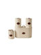 Set of 4 Cream Metallic Embossed Bread Box 3 Boxes Tea Coffee Sugar 33x17x20cm Φ11x16cm