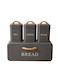 Set of 4 Grey Metallic Bread Box 3 Boxes Tea Coffee Sugar 35x21x20cm 11x11x14cm