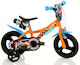 Dino Bikes Cartoon 12" Kids' City Bicycle Orange