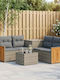 vidaXL Garden & Outdoor Furniture Sets Living Room Set Pieces 6 Grey and Dark Grey with Pillows