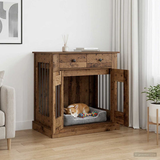 vidaXL Hundehütte für Hunde Innenbereich 80x47,5x80cm