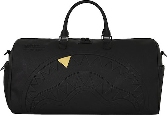 Sprayground Gold Fang Sack Voyage Black from Artificial Leather M50xW25xH27cm