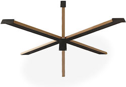 Uhome Μεταλλικό Πόδι για Τραπέζι / Τραπεζάκι 135x75x70cm Μαύρο