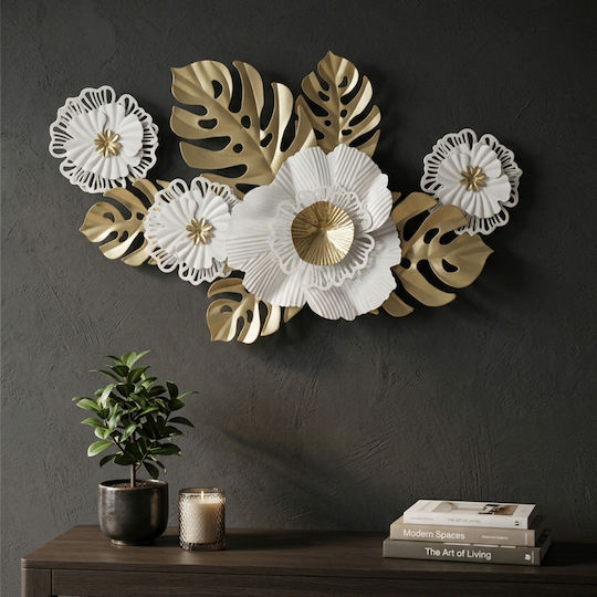 Keskor Decorative Handmade White Metal Sign 60x39cm