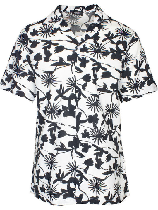 Short Sleeve Shirt In Regular Fit Black White